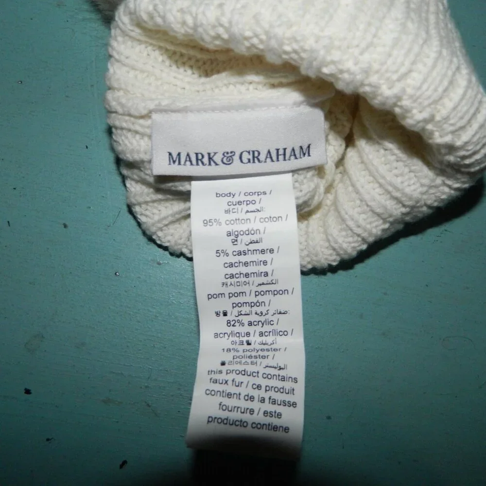 Mark & Graham Cashmere Blend Baby Pom Pom Hat 